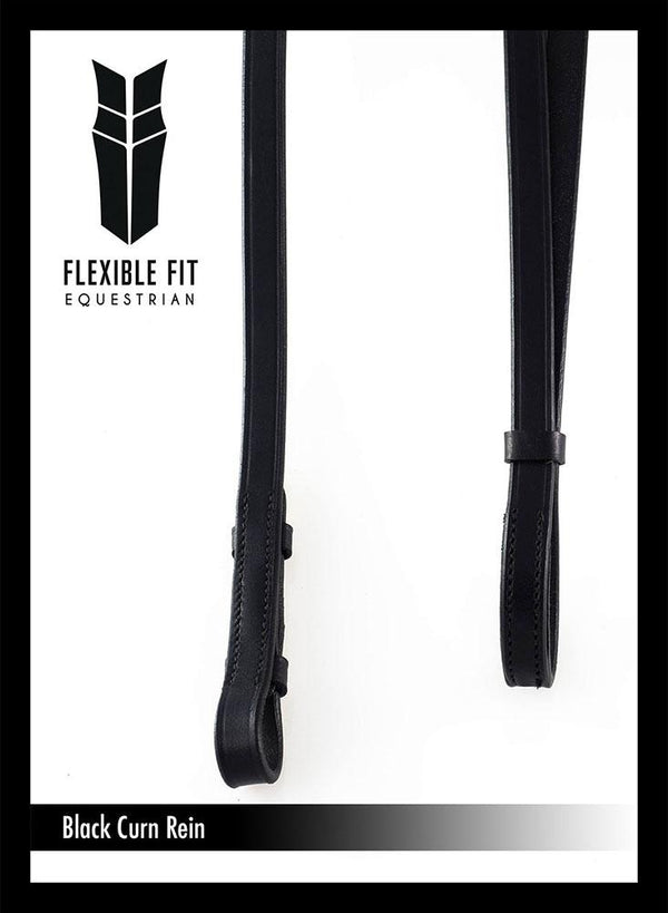 CURB BLACK REINS - Flexible Fit Equestrian LLC