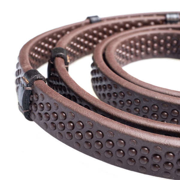 BIO GRIP WITH CONTINENTAL STOPPERS HAVANA REINS - Flexible Fit Equestrian LLC