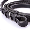 Bio Grip Buckle Reins with Continental Stoppers - Black