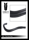 PLAIN RAISED WAVE - BLACK BROWBAND - Flexible Fit Equestrian LLC